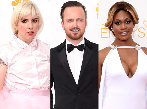 lena dunham, laverne cox, aaron paul lena dunham, laverne cox, aaron paul